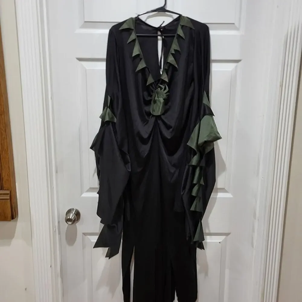 Womens Enchantra Sexy Witch Costume halloween green dress size 12